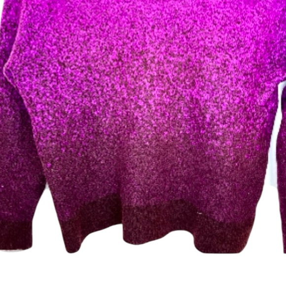 ATHLETA Hawthorn Textured Ombre Wool Blend Sweater in Pink/Purple Size Medium - Picture 6 of 8